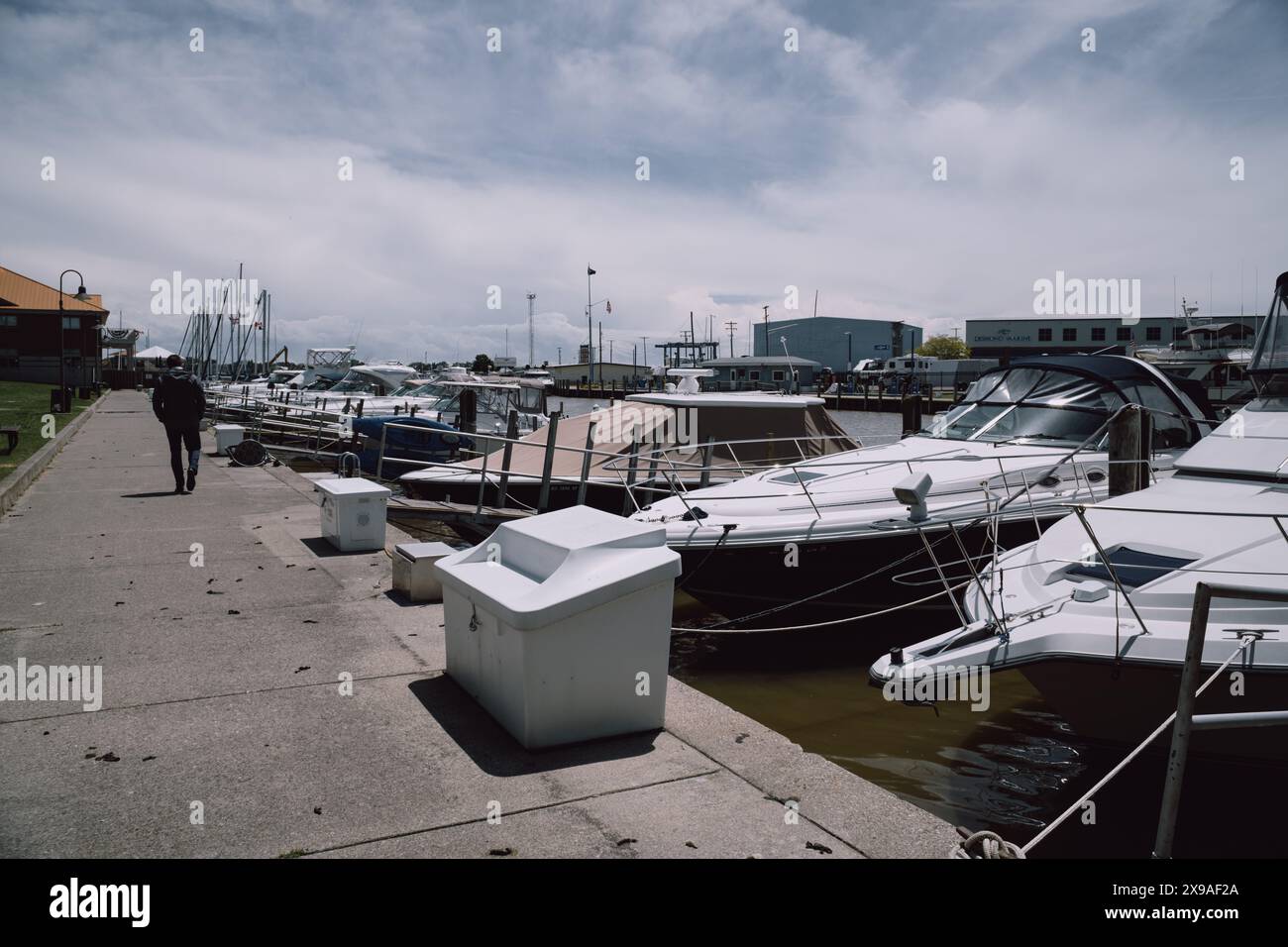 Boats docked in Port Huron Michigan USA Stock Photo