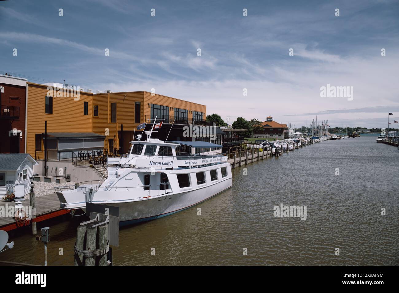 Huron Lady II River Cruise boat in Port Huron Michigan USA Stock Photo