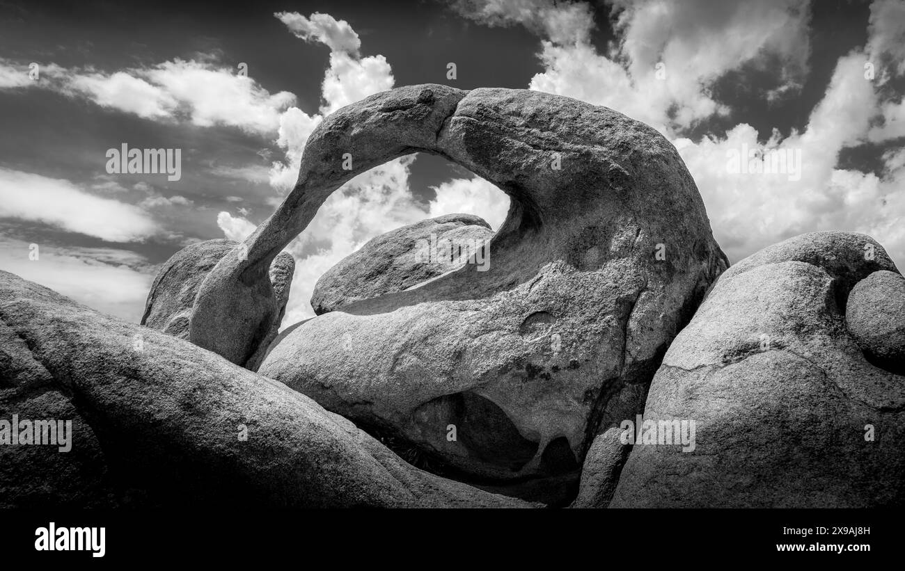 Black and White Photo of Mobius Arch, a remarkable natural rock arch ...