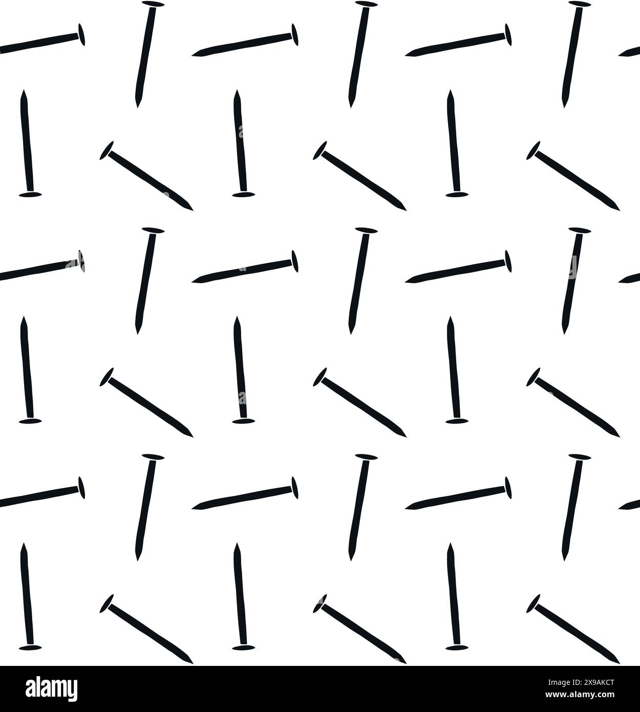 Nailer Pattern Vector seamless pattern of hand drawn doodle sketch nail pin isolated ...