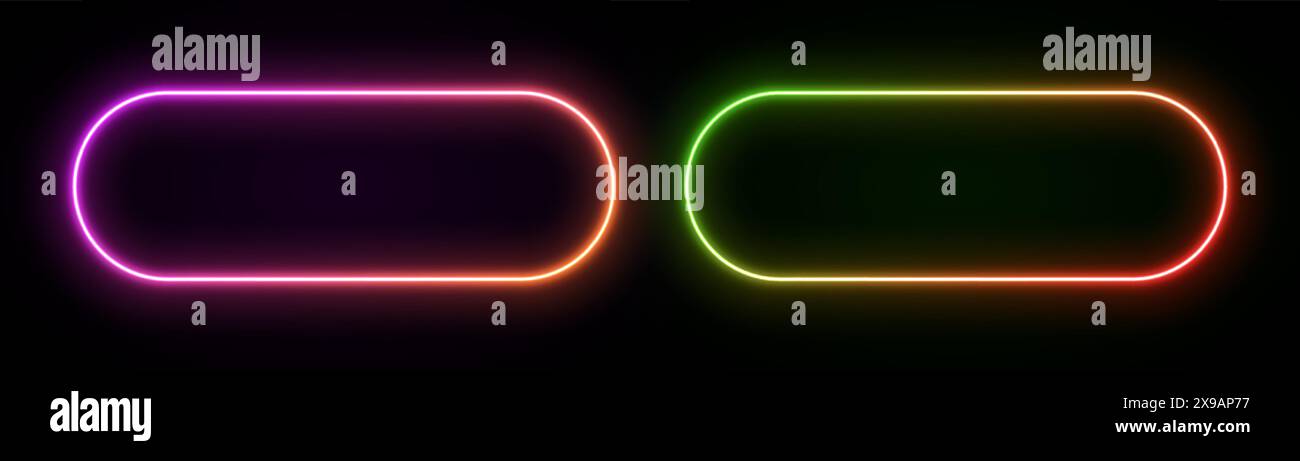 Rectangle Led Game Style Frame 3d rectangle outline Stock Vector Images - Alamy