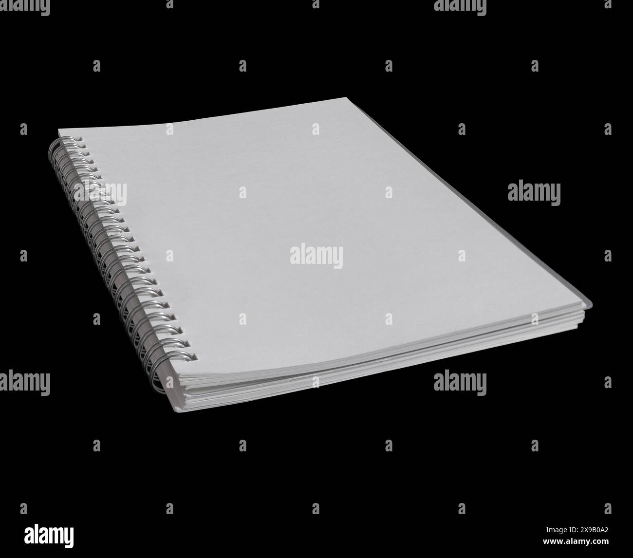 mockup note book on black background Stock Photo