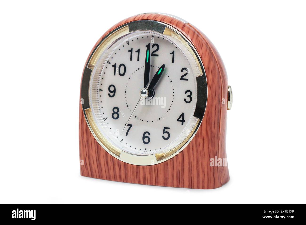 Alarm clock isolated on white background Stock Photo - Alamy