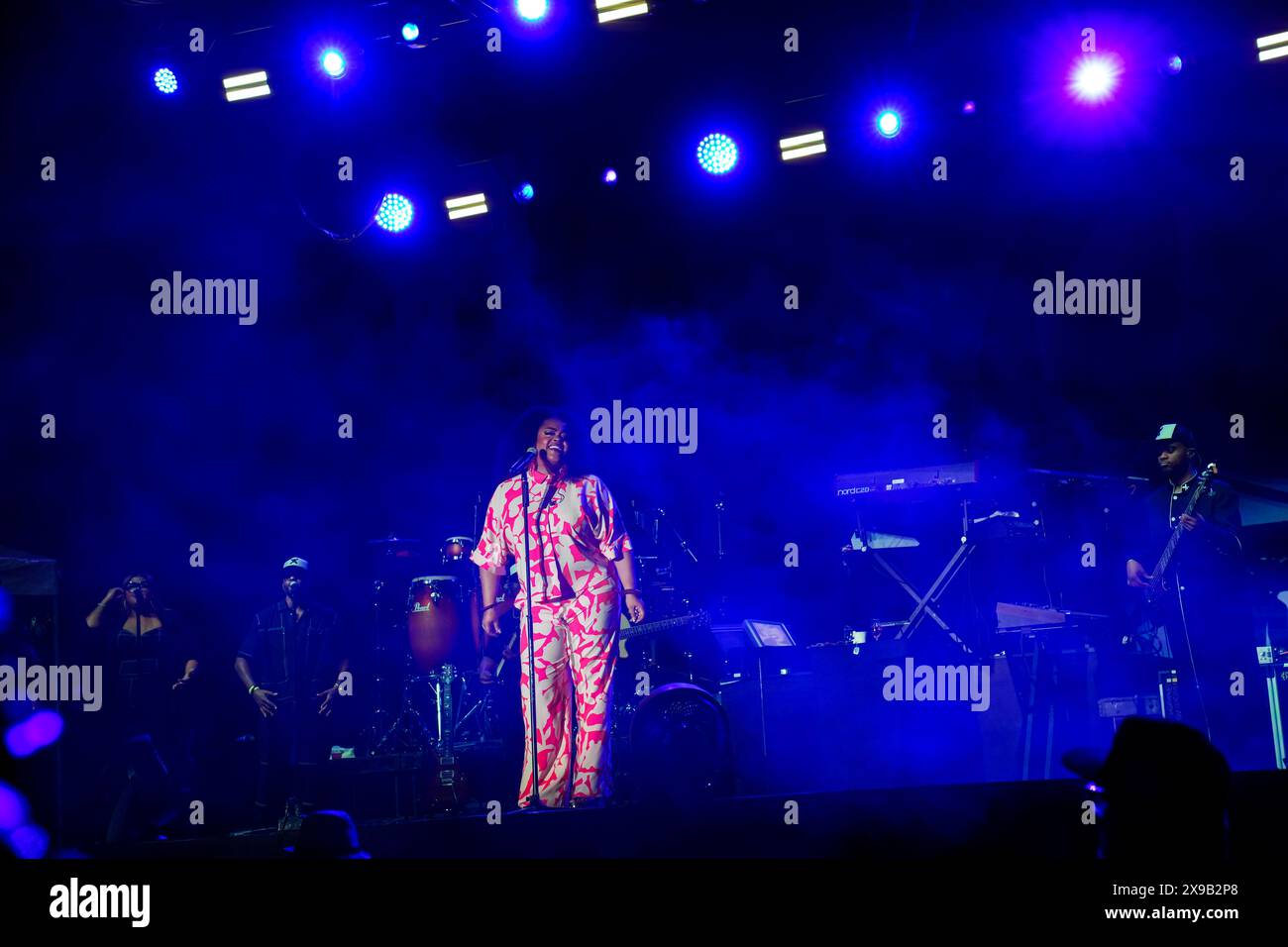 Jill Scott Performing Live Stock Photo Alamy