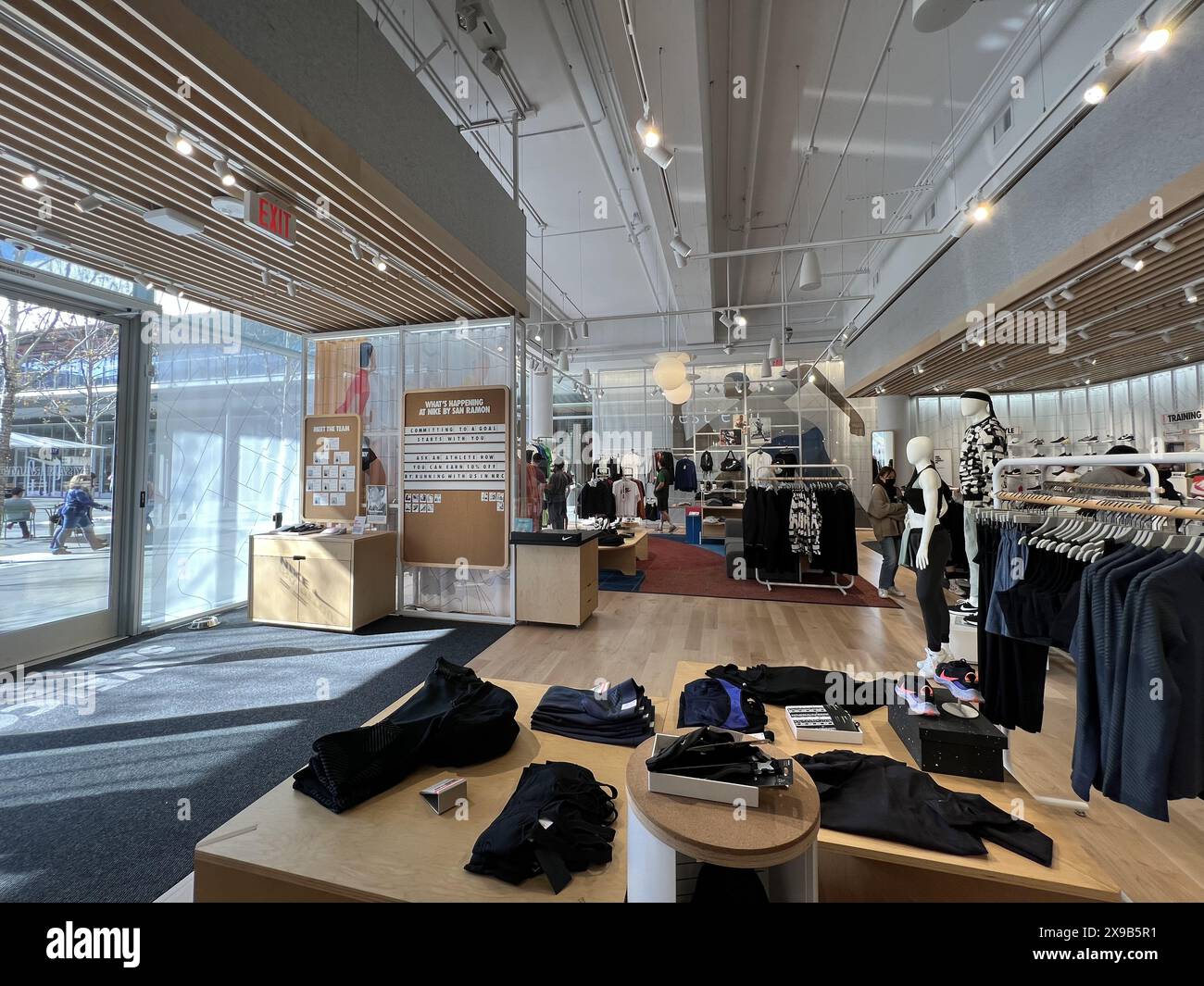 Interior of Nike by San Ramon store in San Ramon California February 12 2022. Photo courtesy Sftm Stock Photo Alamy