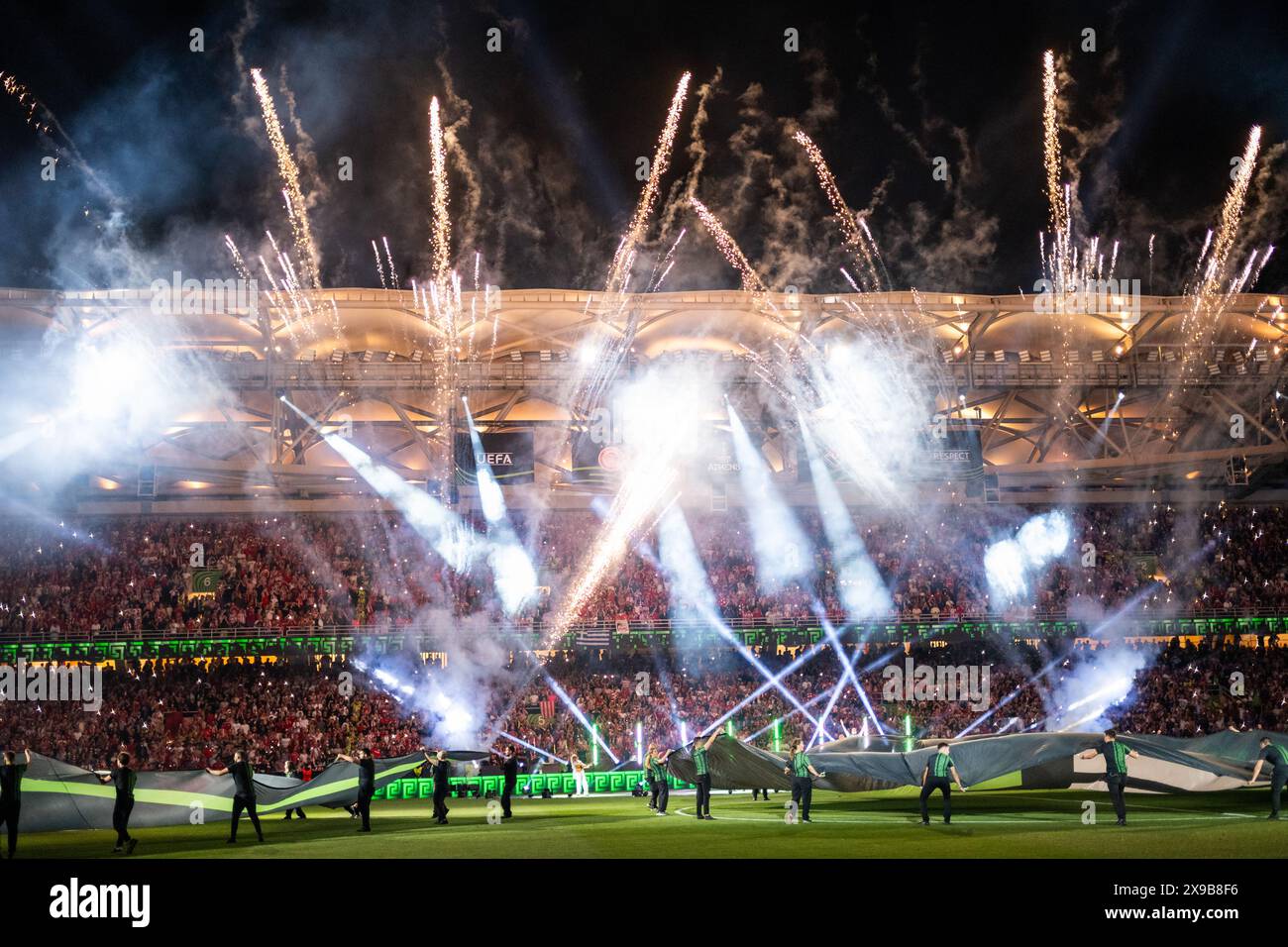 Athens, Greece. 29th May, 2024. It's showtime before the UEFA