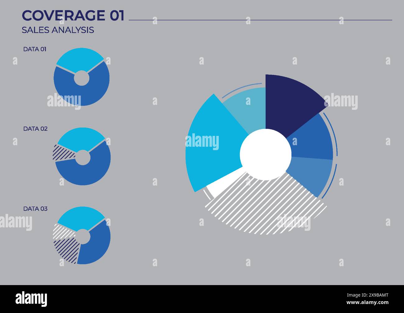 Pie data analysis charts in color. Vector elements charts Stock Vector ...