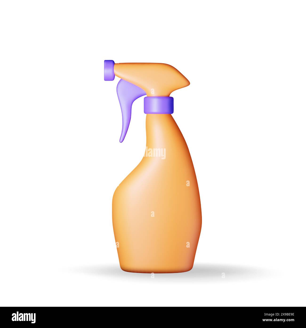 3d bottle with liquid detergent isolated on white Stock Vector Image ...