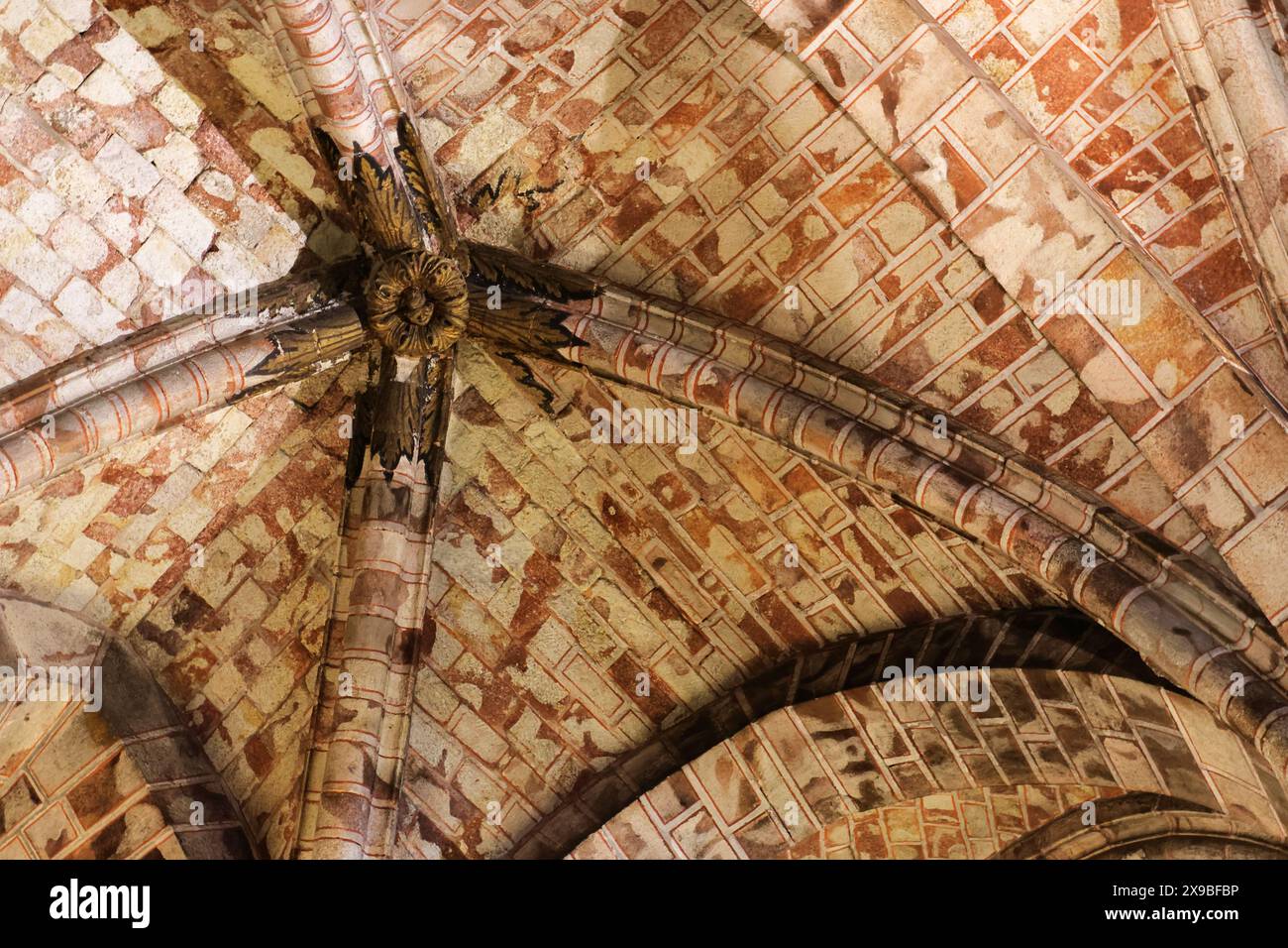 Dramatic views of the interior of Avila Cathedral, Spain Stock Photo