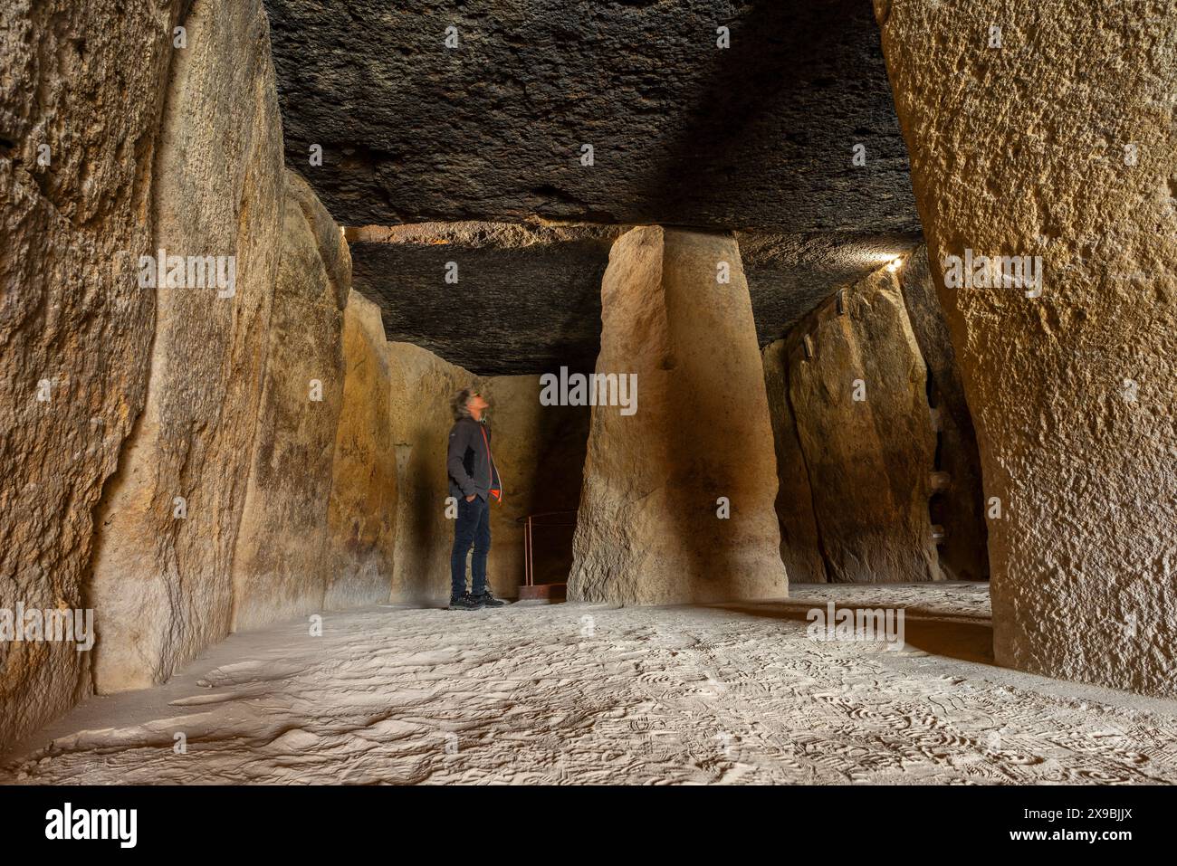 dolmen of Menga, 5,500 years BC, Antequera, Málaga, Andalusia, Spain Stock Photo