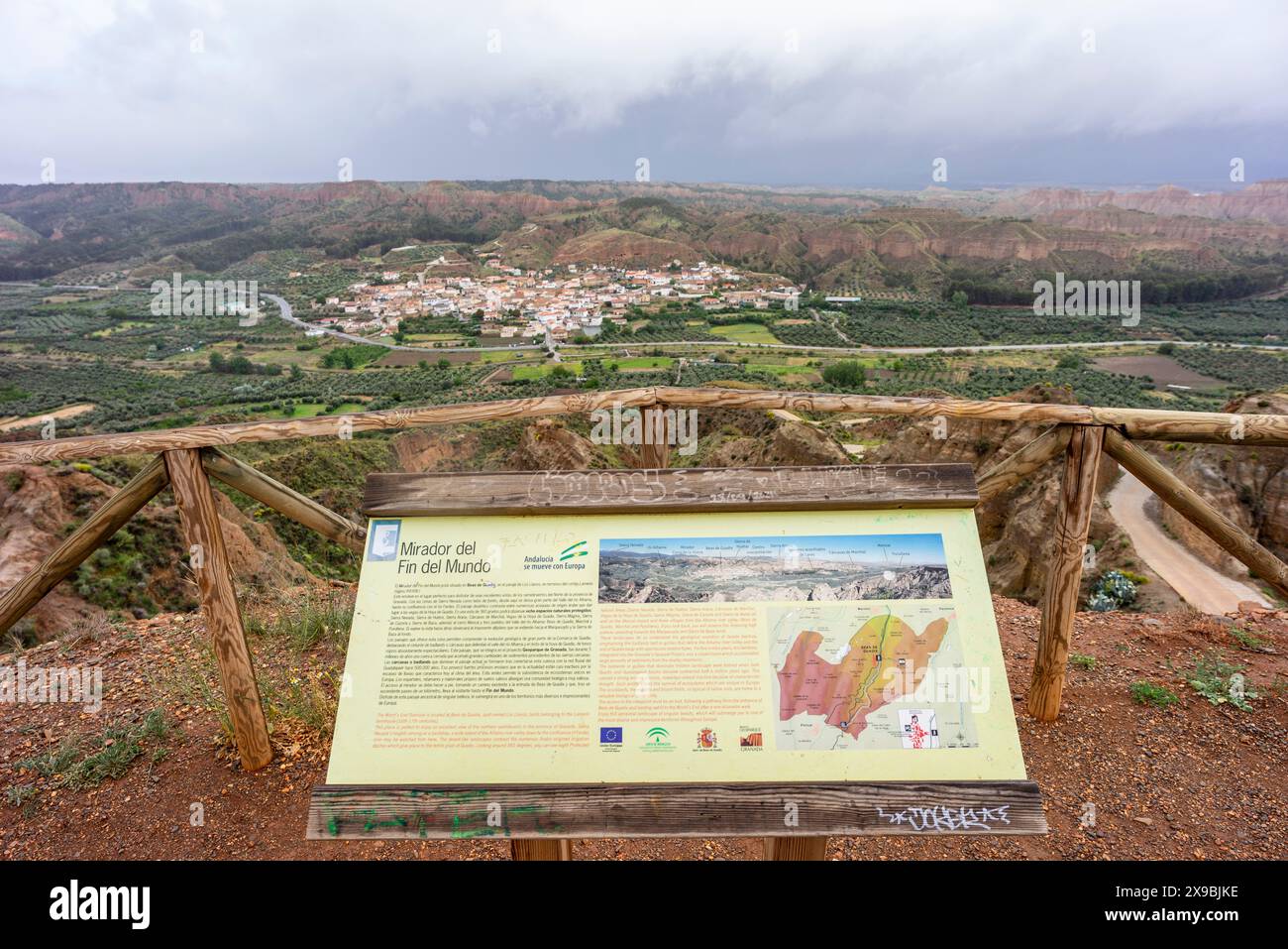 Viewpoint of the End of the World, 'Mirador del Fin del Mundo', Beas de Guadix, Granada Geopark, Granada province, Andalusia, Spain Stock Photo