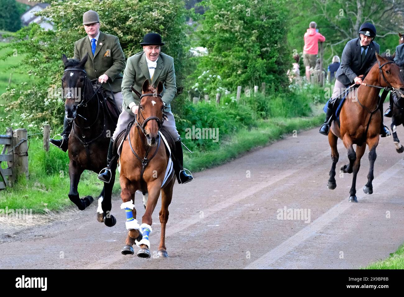 Hawick Common Riding 2024, Acting Father, Shane Coltman, on the chase