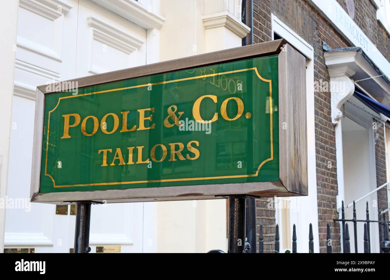 Poole & Co, Tailors on Savile Row, London, W1S 2ER Stock Photo
