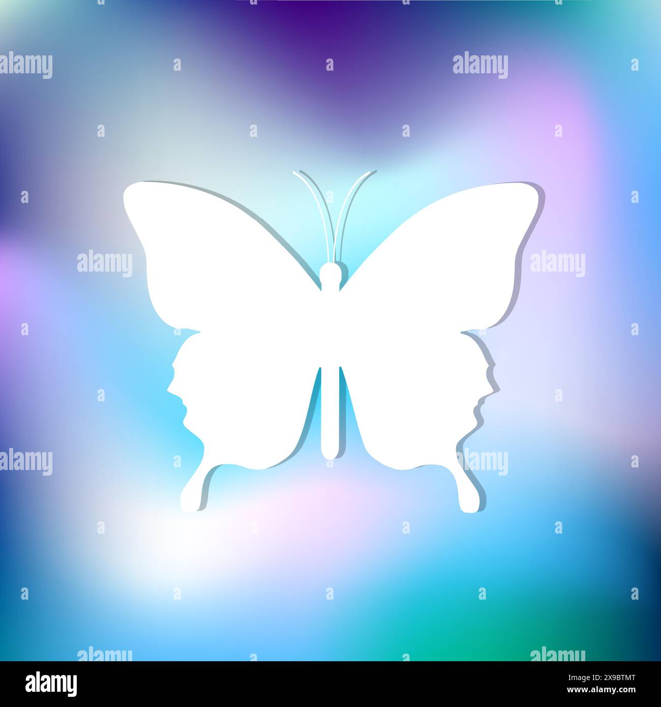 Flying Butterfly, abstract background, wallpaper, design with copy space Stock Vector