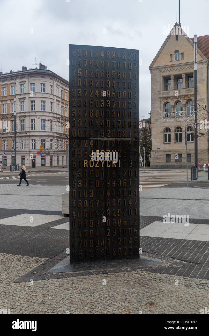Poznan, Poland January 28, 2024 Monument to Polish cryptologists