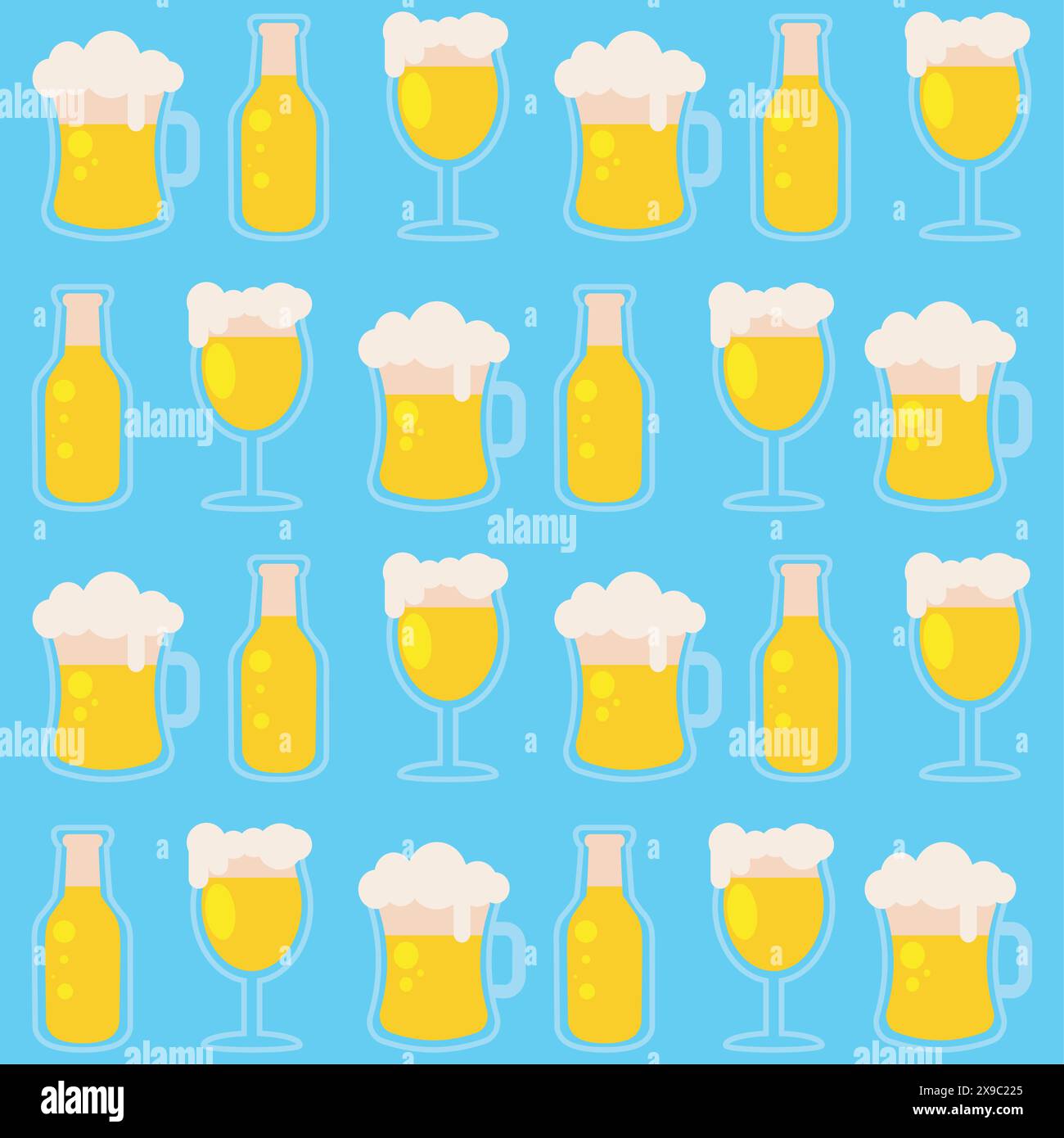 Beer glass icons Pattern background Vector Stock Vector Image & Art - Alamy