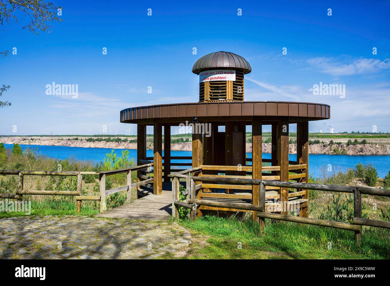 Viewpoint at Klinger See, Wiesengrund, Brandenburg, Germany Stock Photo