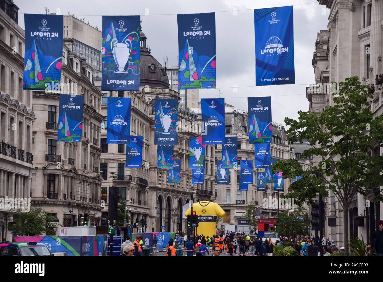London, UK. 30th May 2024. The Champions League Festival takes over Regent Street ahead of the