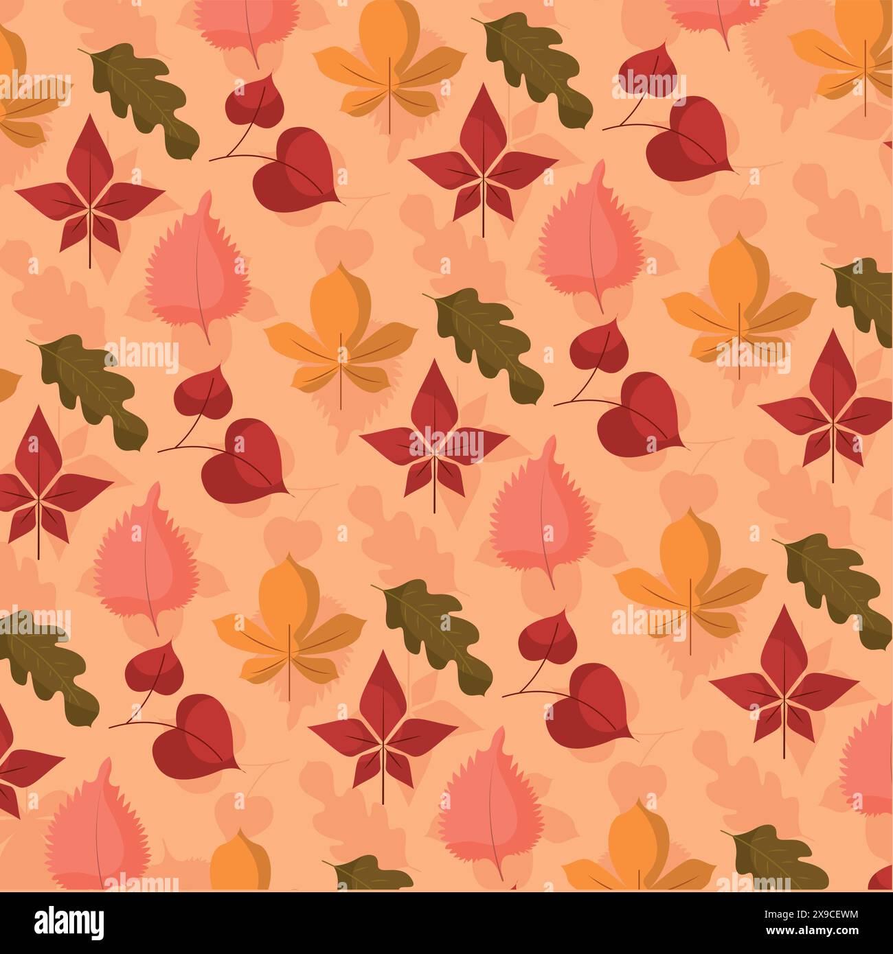 Leaves icons Pattern background Vector Stock Vector Image & Art - Alamy