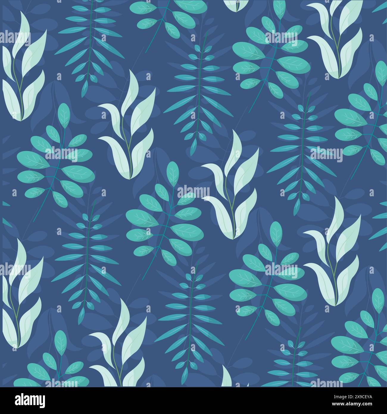 Leaves icons Pattern background Vector Stock Vector Image & Art - Alamy