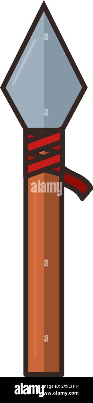 Colored spear medieval weapon icon Vector Stock Vector Image & Art - Alamy