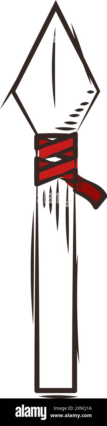 Colored spear medieval weapon icon Vector Stock Vector Image & Art - Alamy