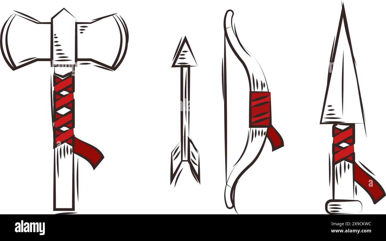 Set of medieval weapons icons Vector Stock Vector Image & Art - Alamy