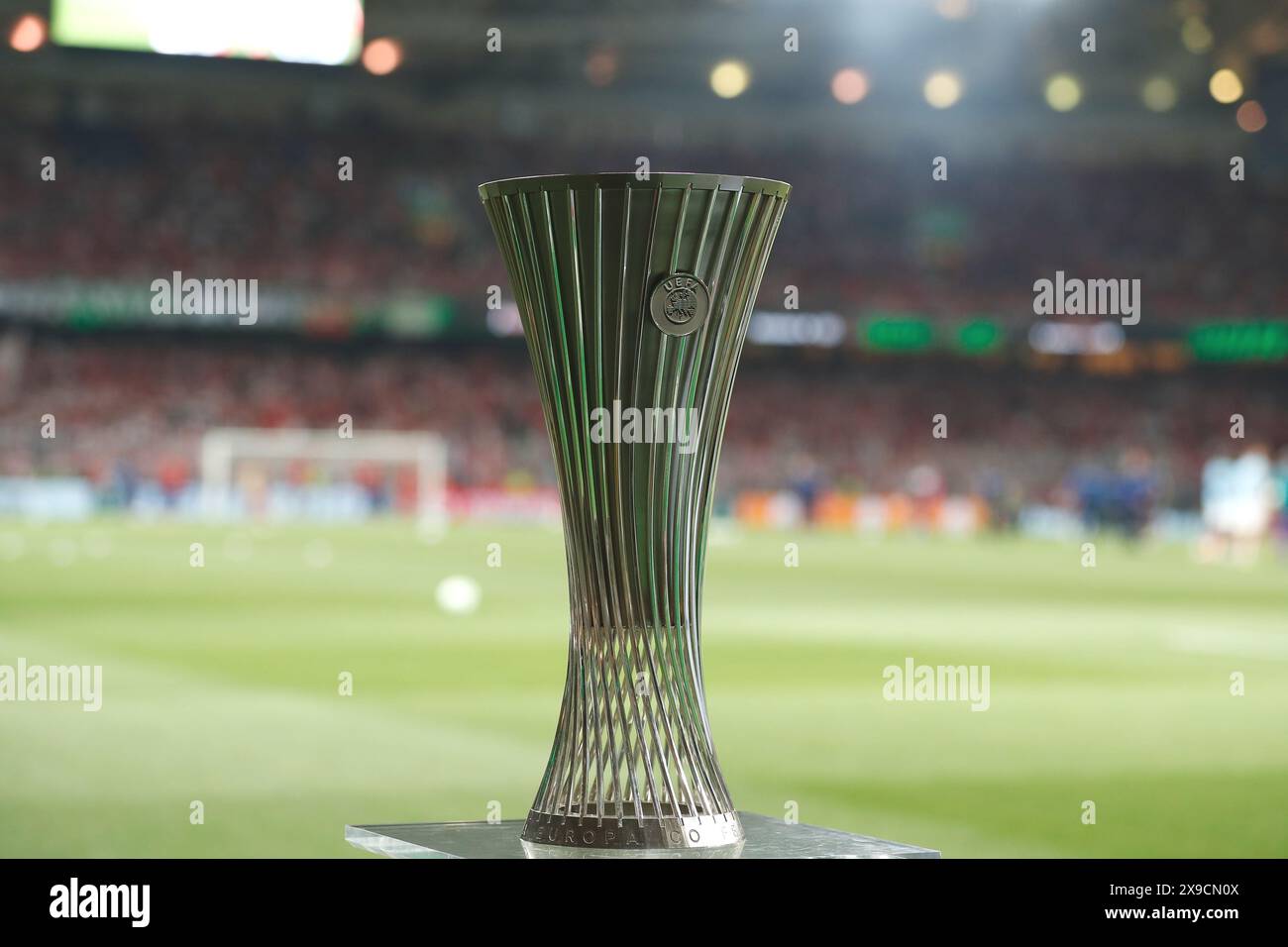 Athens, Greece. 29th May, 2024. UEFA Europa Conference League Trophy