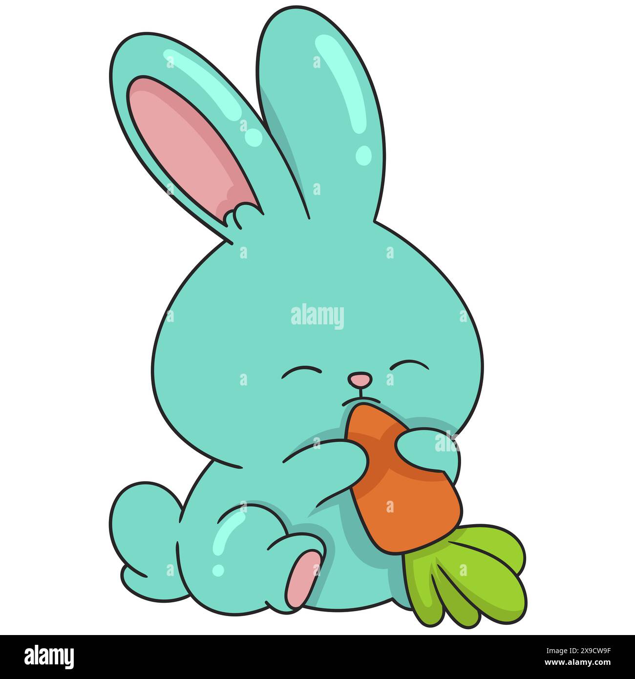 Chewing carrot Stock Vector Images - Alamy