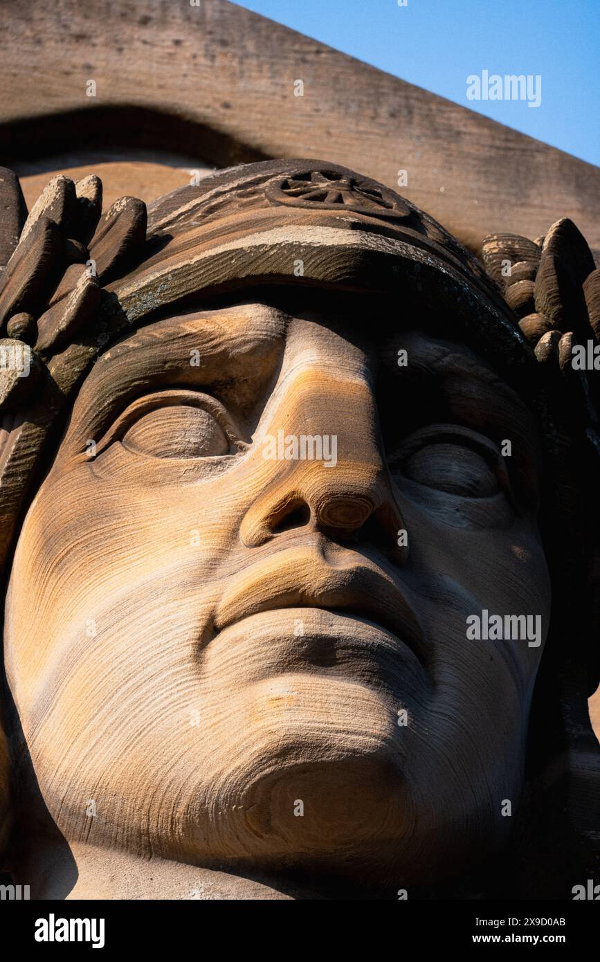 Cleveland Guardian Statue Stock Photo Alamy