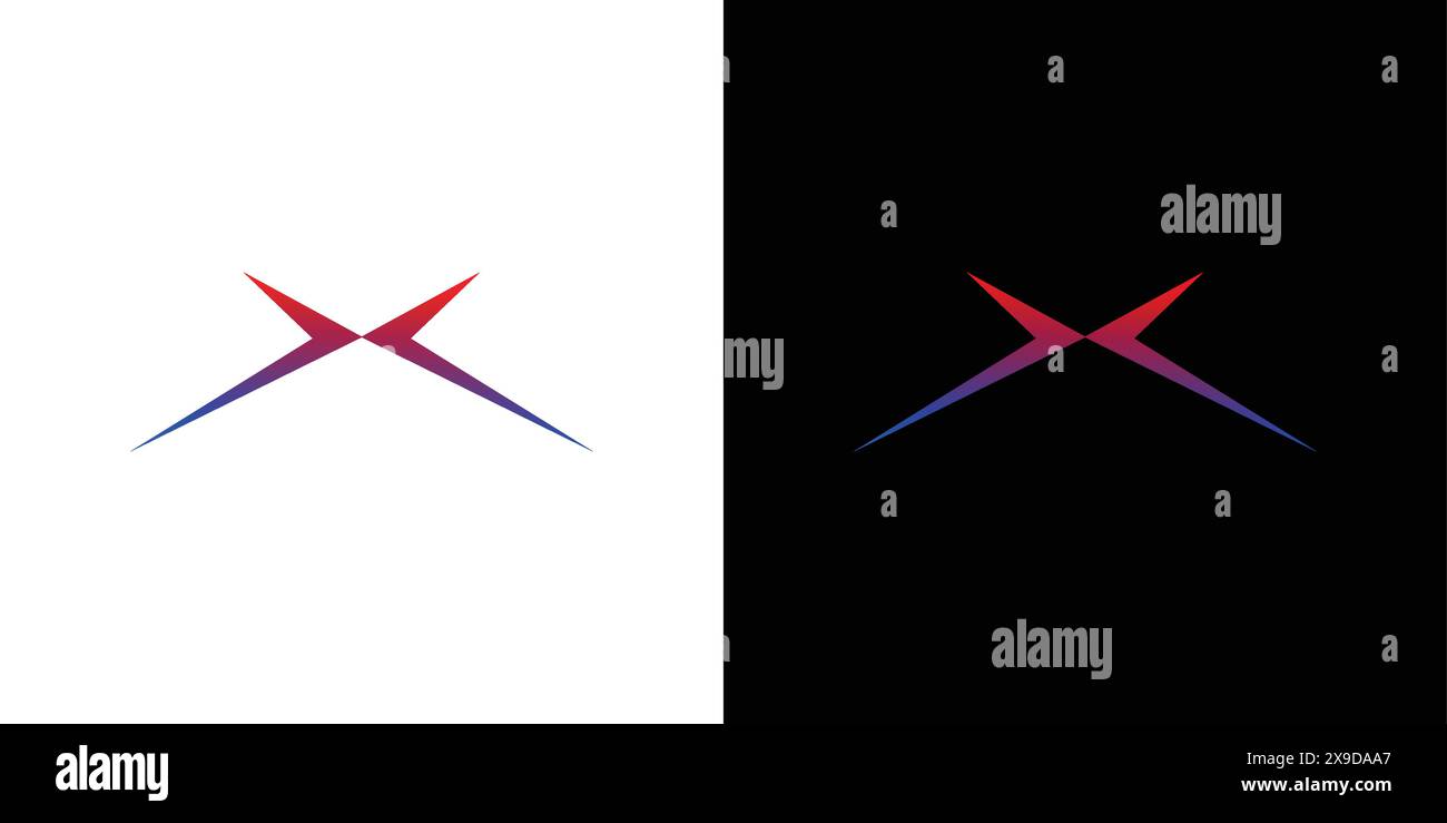 Modern and sophisticated X logo design Stock Vector