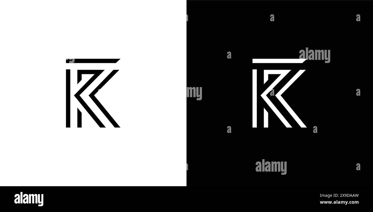 Modern Monogram R Modern and strong letter R initials logo design Stock Vector Image ...