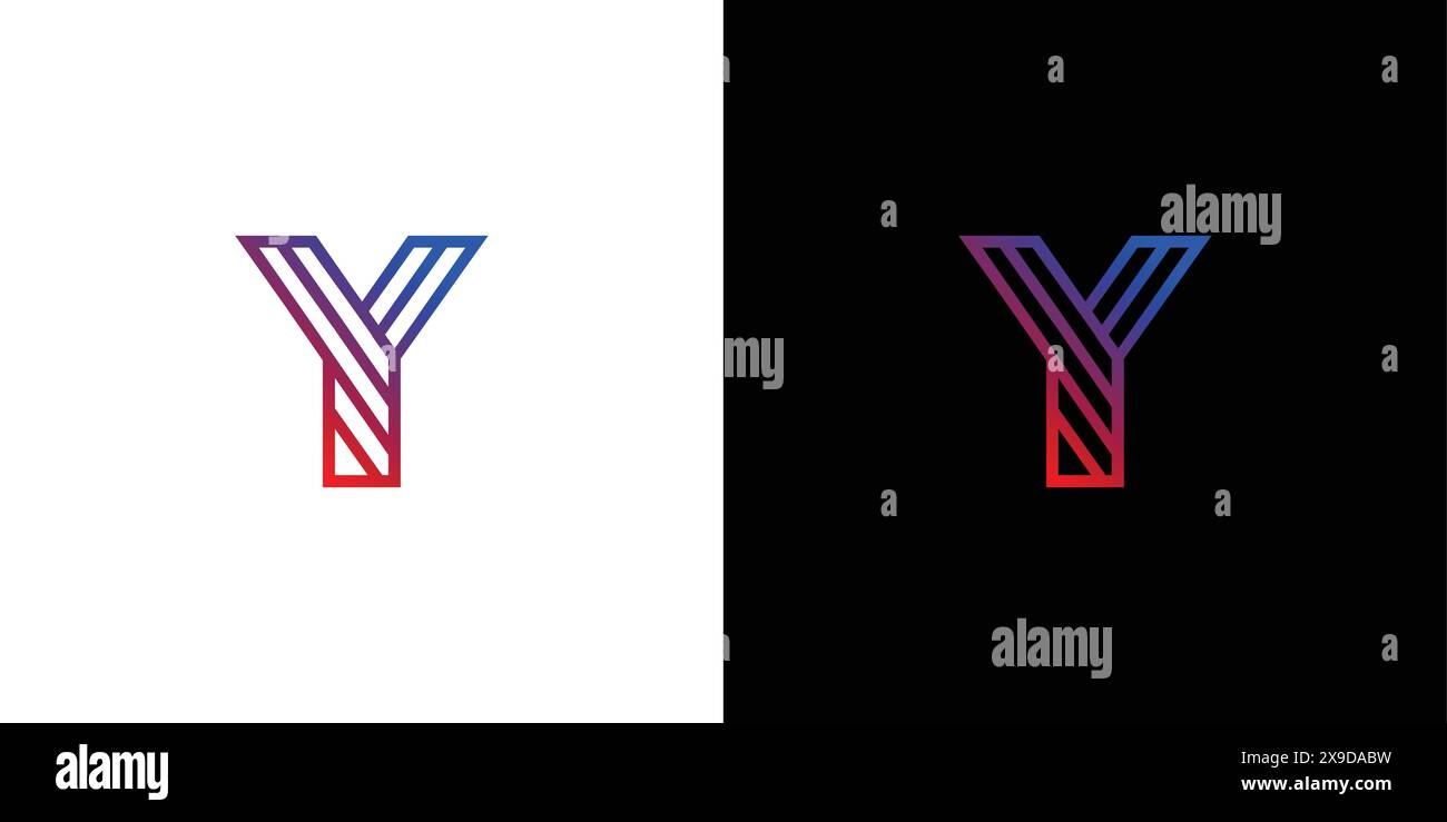 Modern and strong letter Y initials logo design Stock Vector