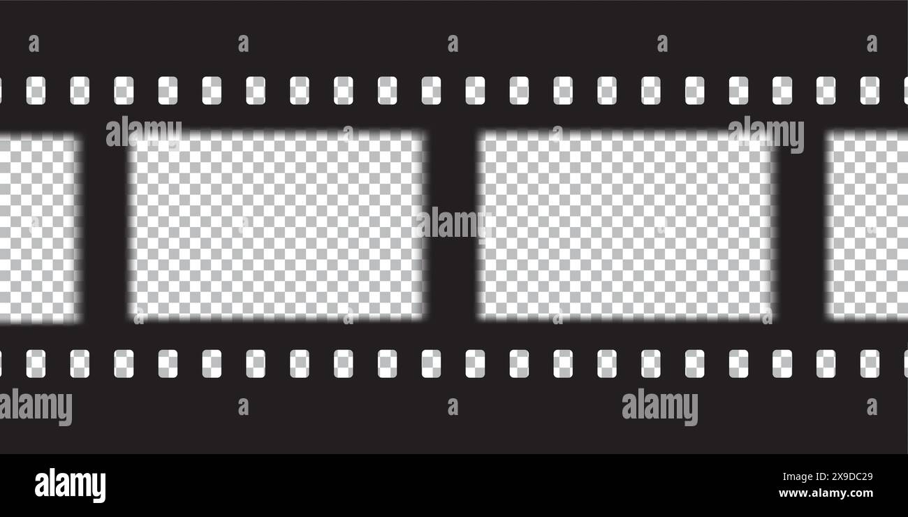 Video camera, camera roll viewfinder overlay. Camera and binocular frame vector template. Black lines on transparent background.  Stock Vector