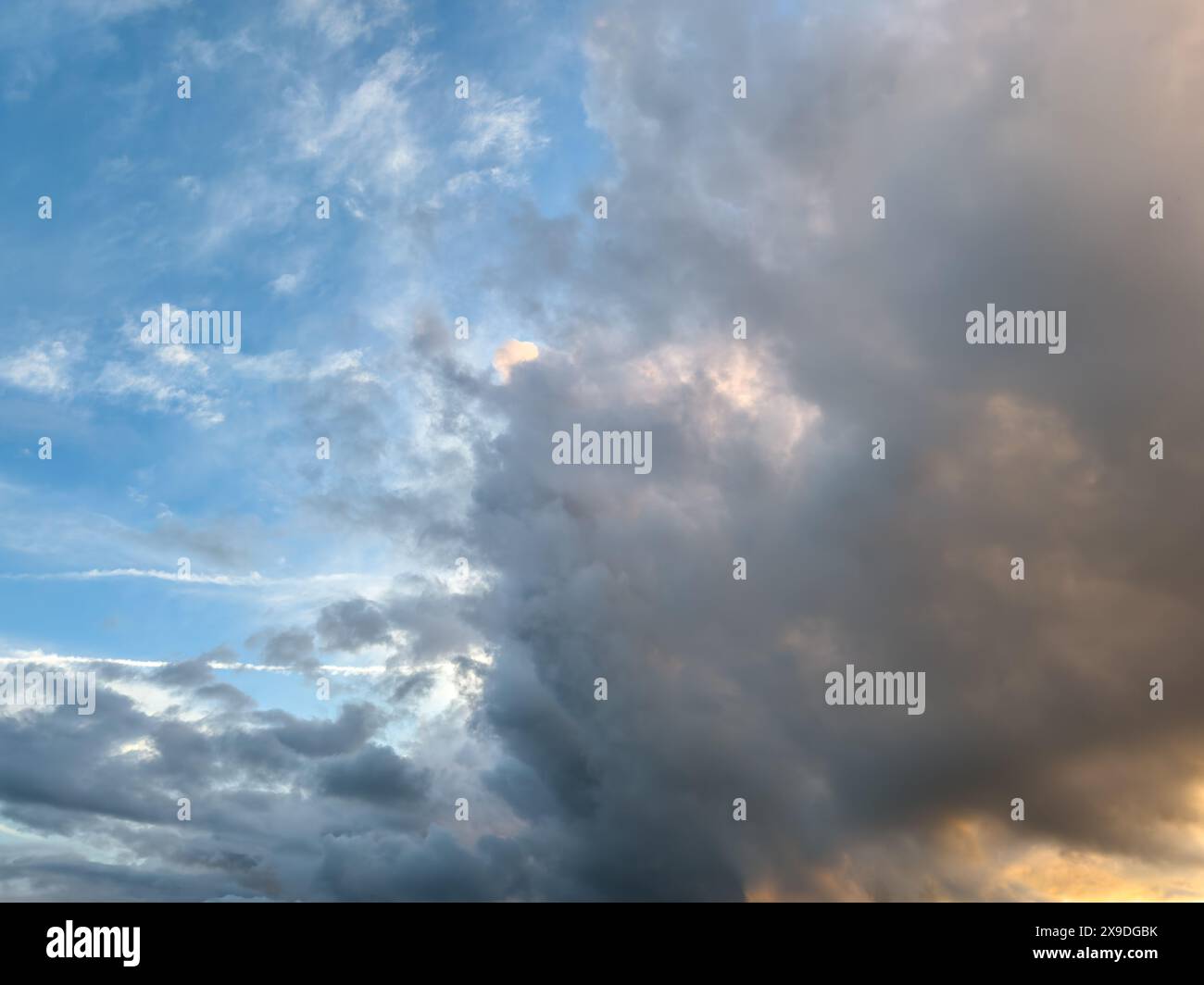 dark storm clouds in the sky Stock Photo