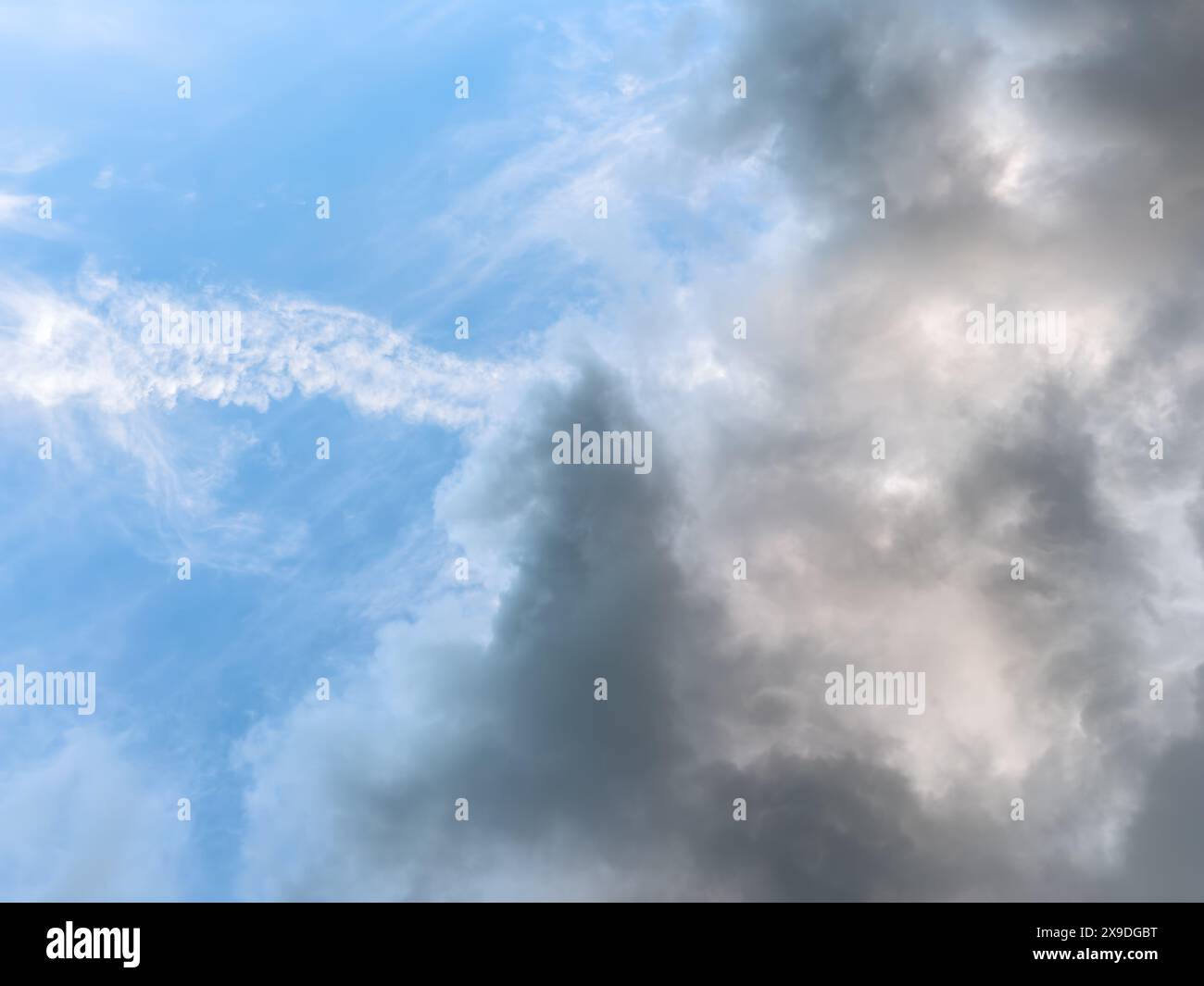dark storm clouds in the sky Stock Photo