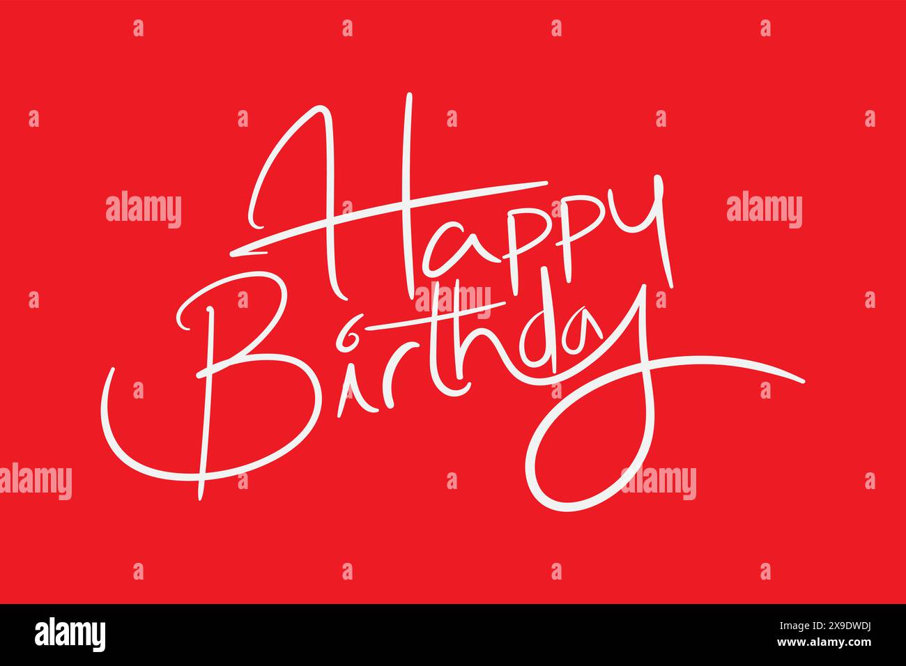 Happy Birthday calligraphy letter style. Stock Vector