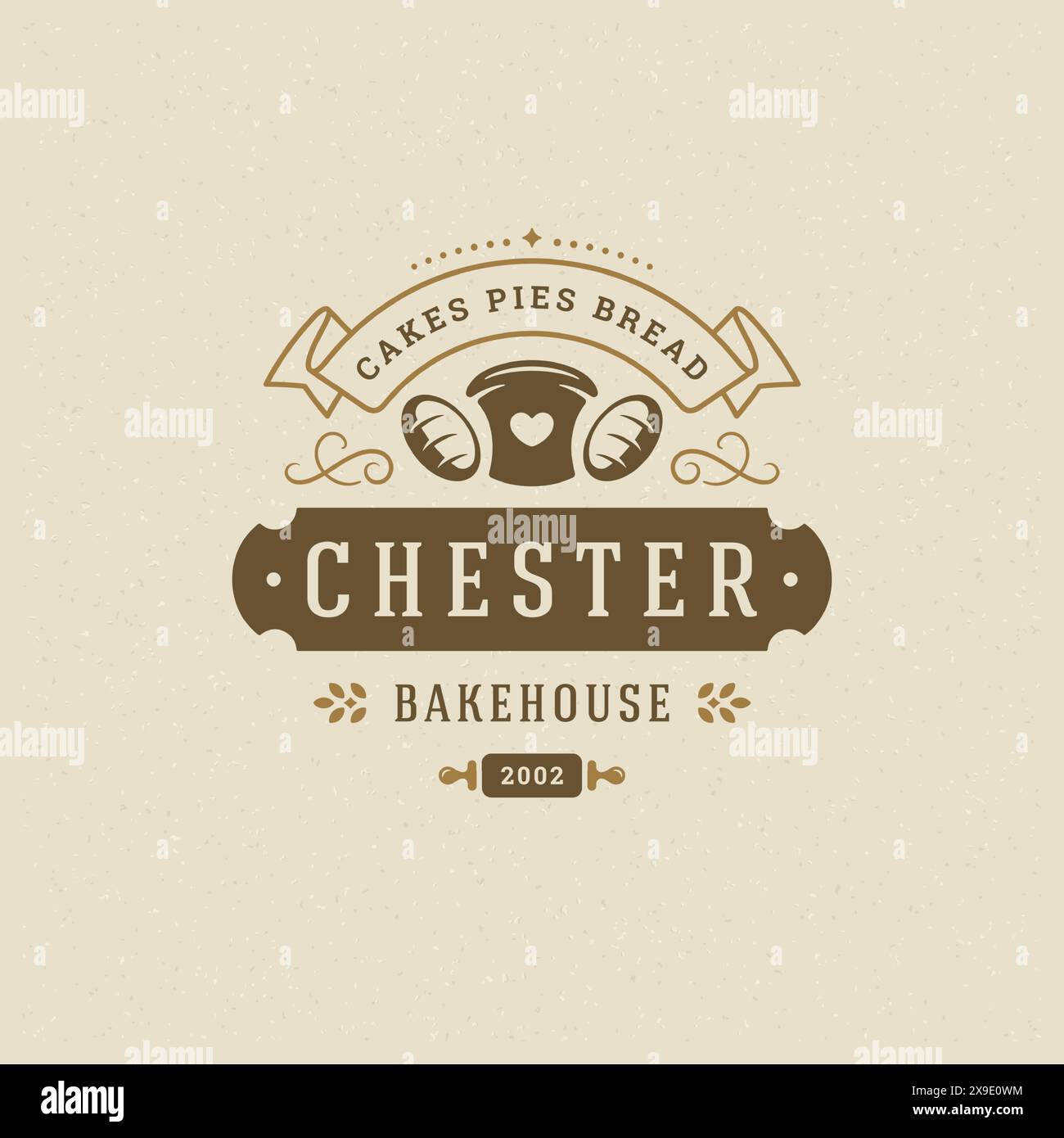 Bakery badge or label retro vector illustration. Bread and loaf ...