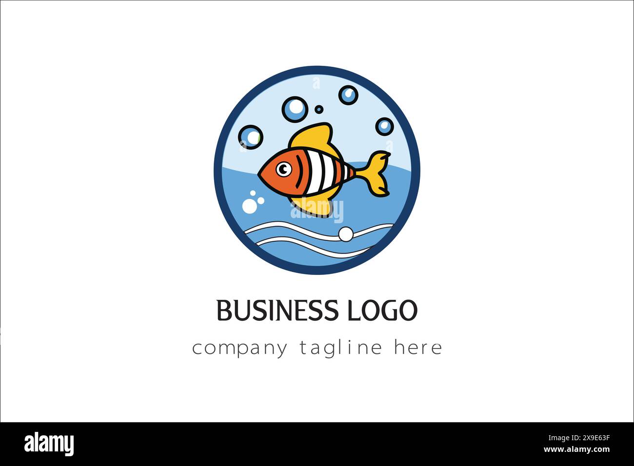 fish Logo design for business Stock Vector