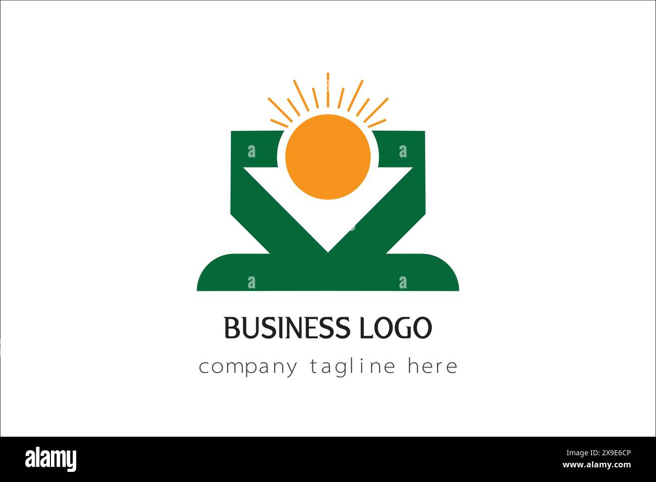sun Logo design for business Stock Vector