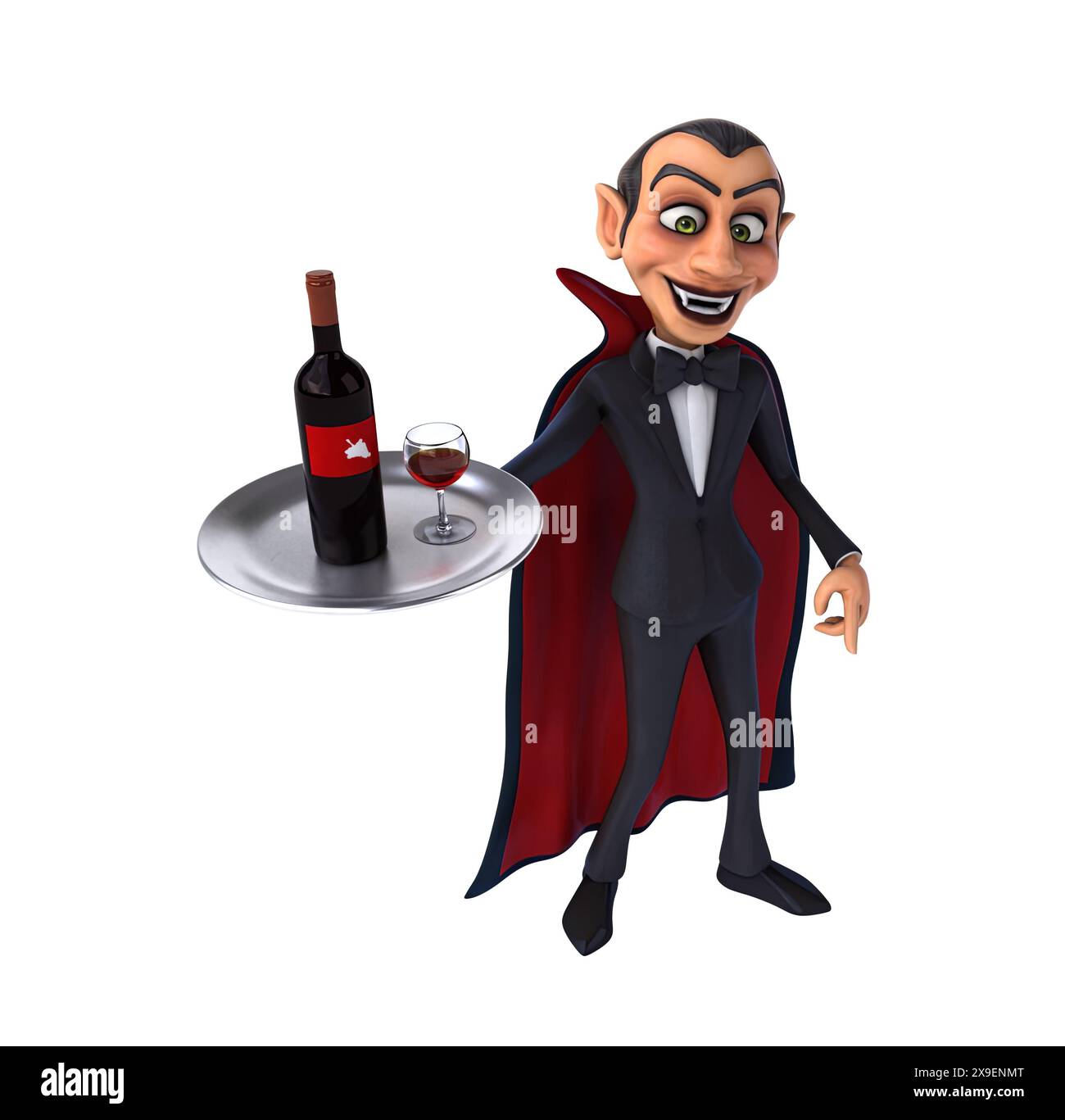 Fun 3D cartoon vampire illustration Stock Photo - Alamy