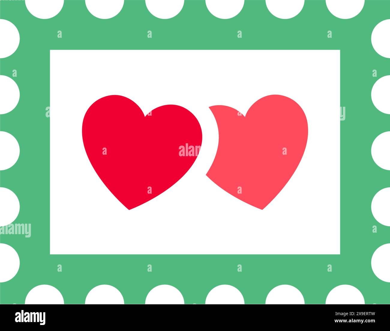Heart post stamp Stock Vector Images - Alamy