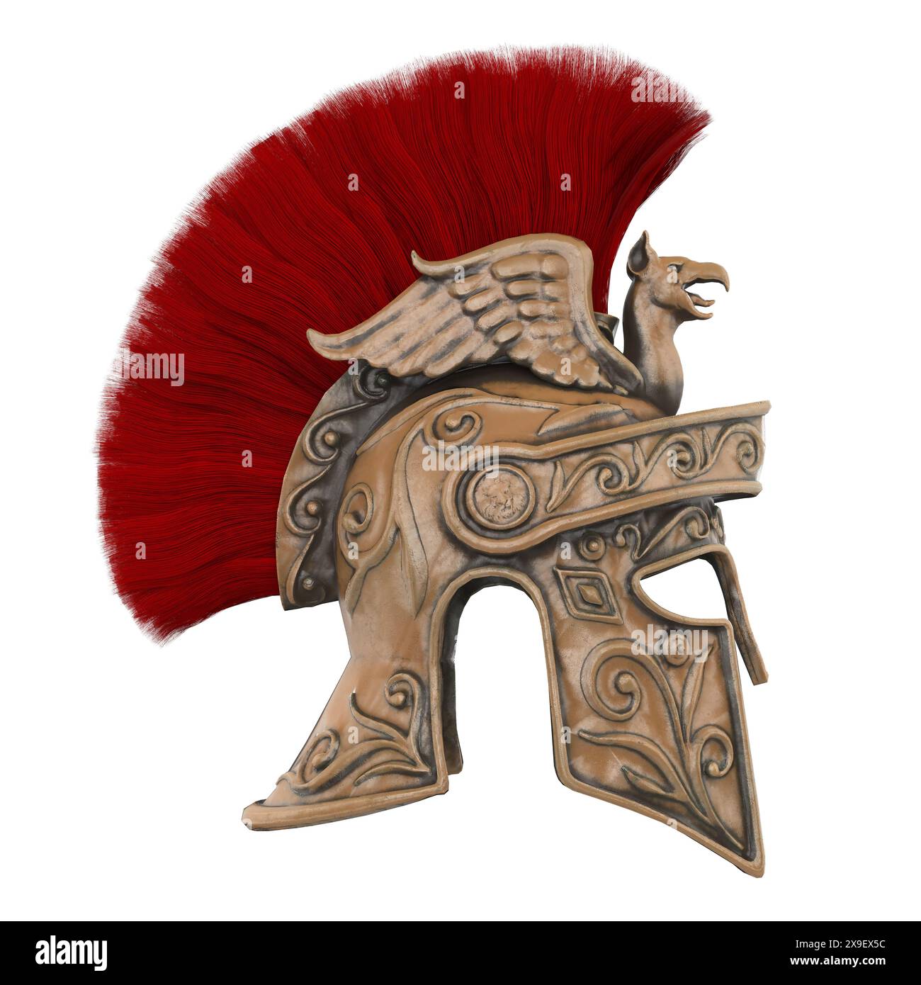 Roman Warrior Helmet Isolated Stock Photo - Alamy