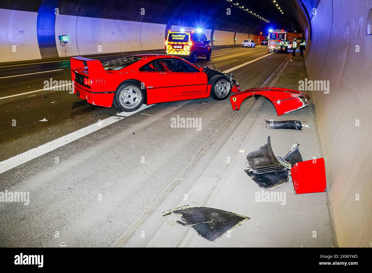 F40 Ferrari Unfall