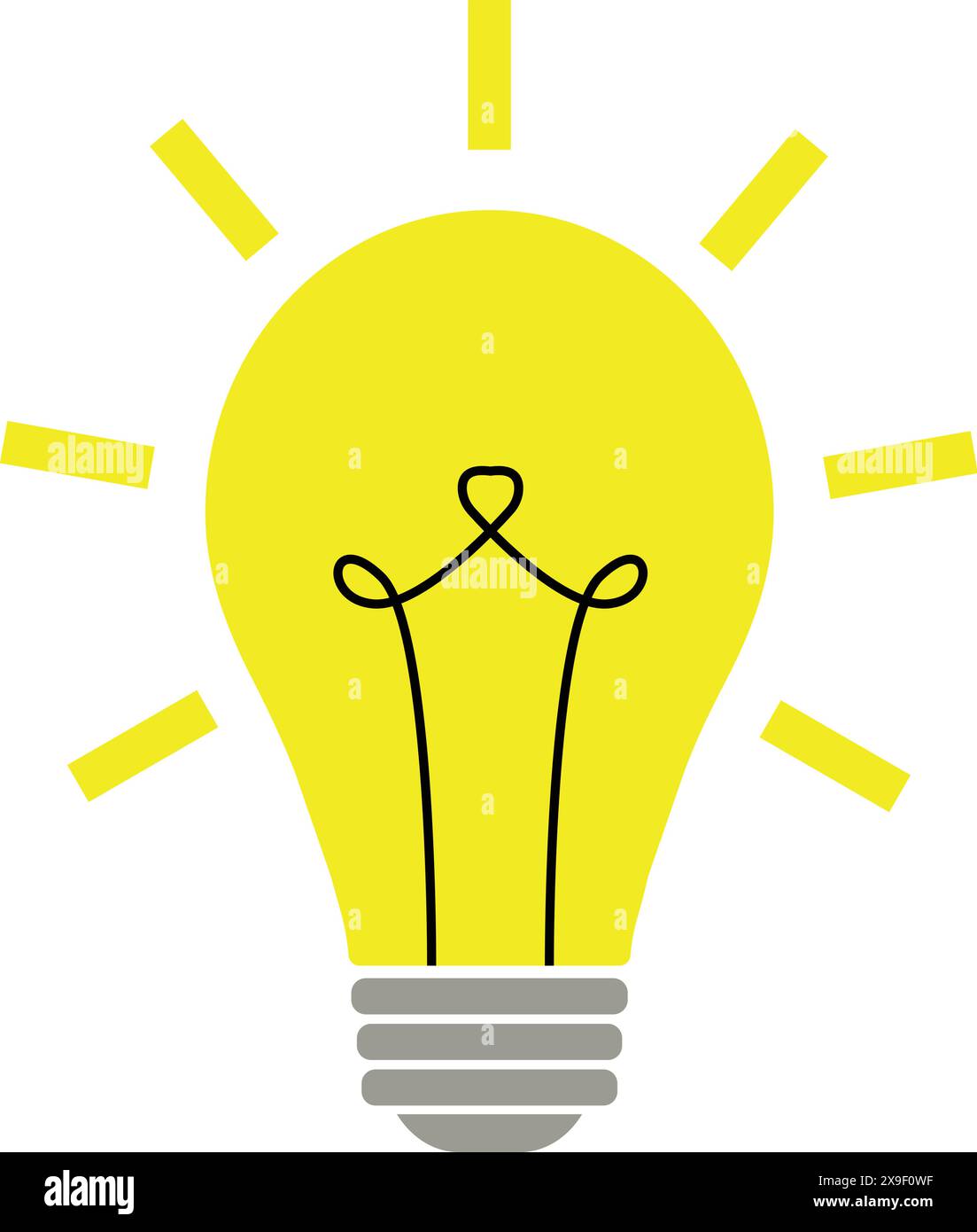 Light bulb icon Yellow, Electric bulb lamp, thinking symbol, Solution