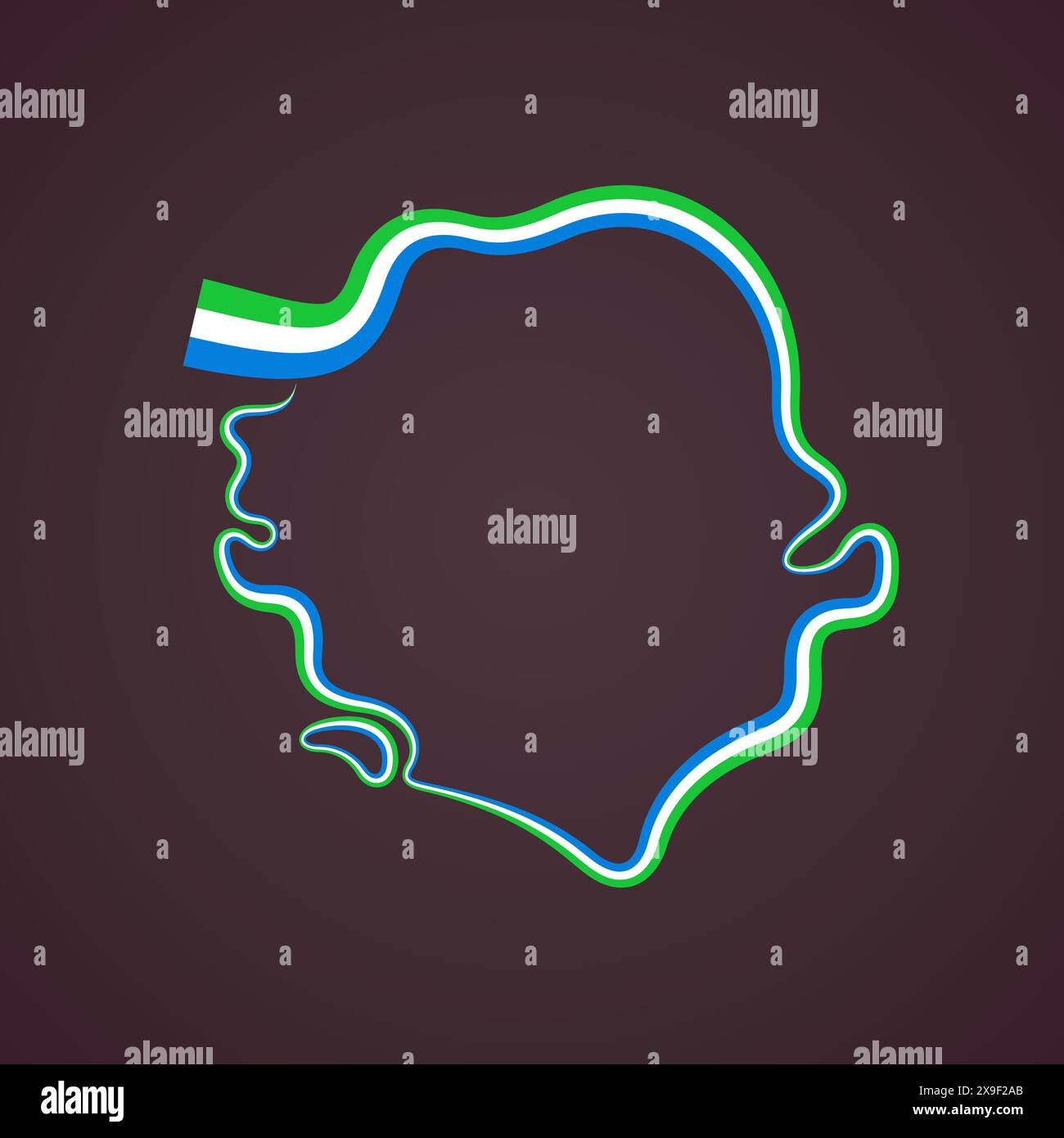 Sierra leone map vector hi-res stock photography and images - Alamy