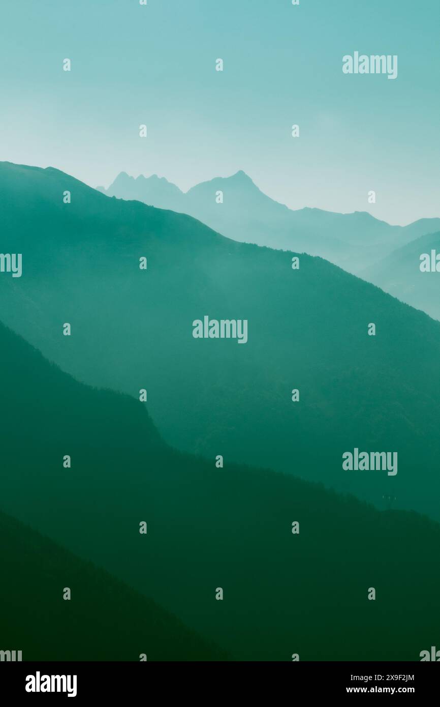 gradient mountain landscape ideal as a background Stock Photo