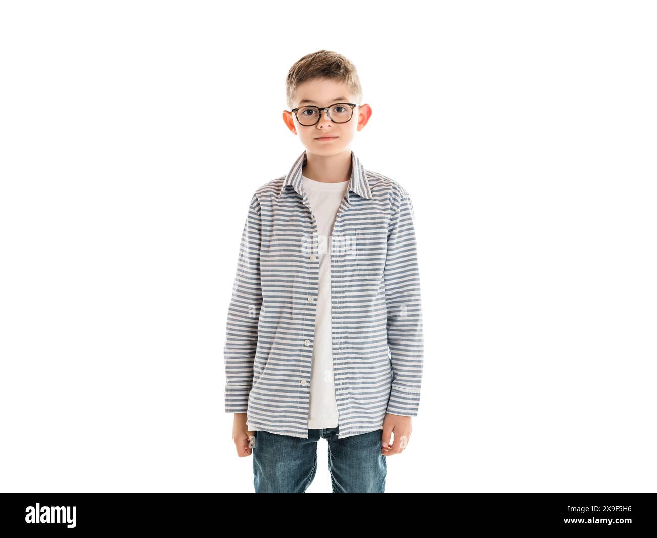Photo of adorable young happy boy looking at camera Stock Photo - Alamy
