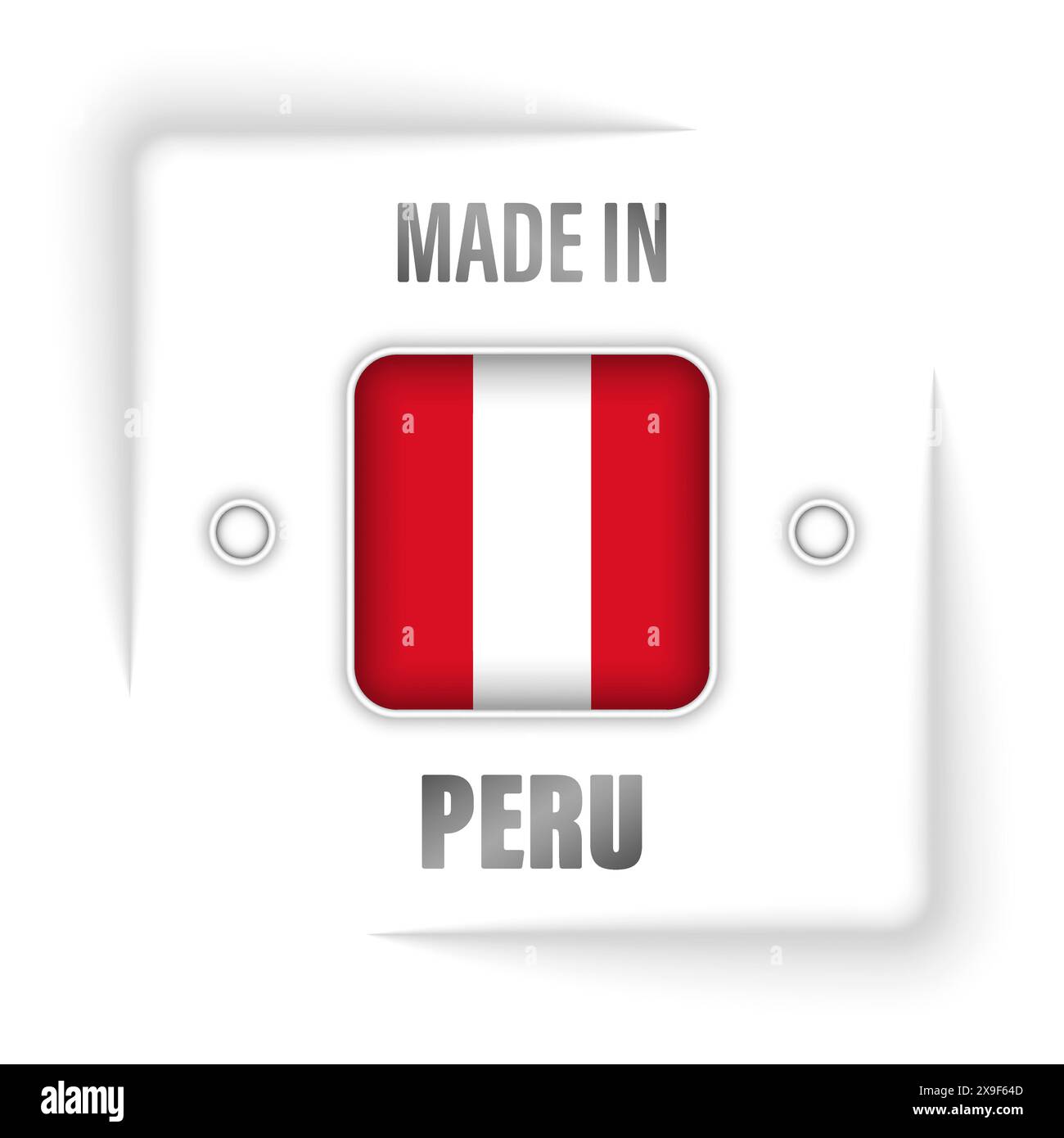 Made in Peru graphic and label. Element of impact for the use you want to make of it. Stock Vector