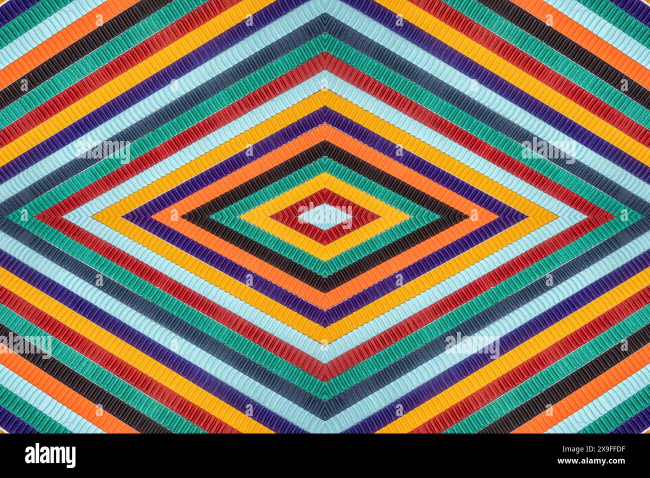 Abstract corrugated paper background. Rough decorative paper texture Stock Photo